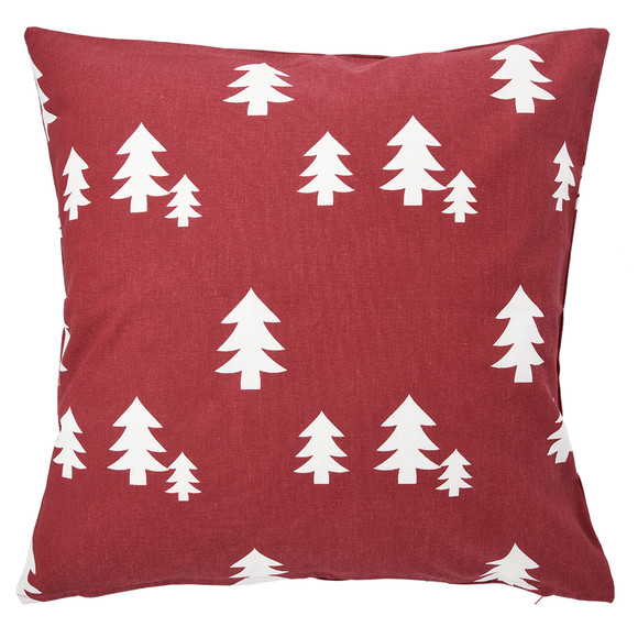 Kussenhoes met Kerst design rood