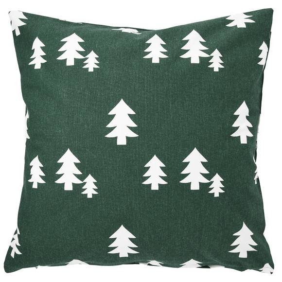 Kussenhoes met Kerst design donkergroen