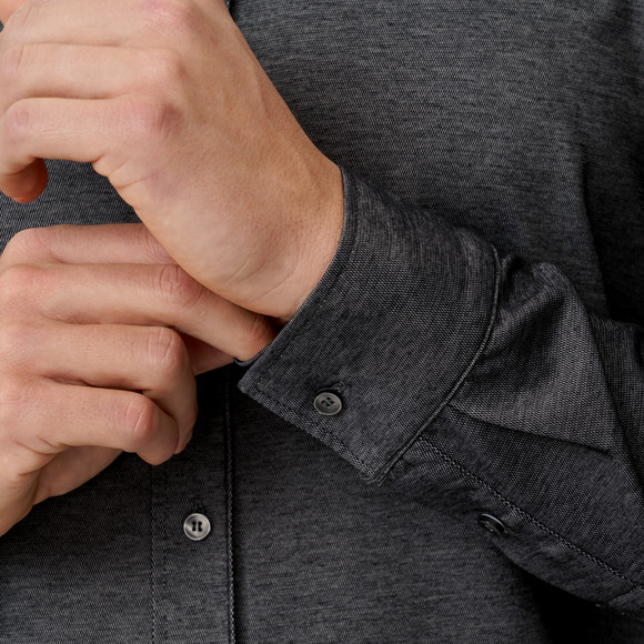 Herren Jersey-Hemd in Modern Fit