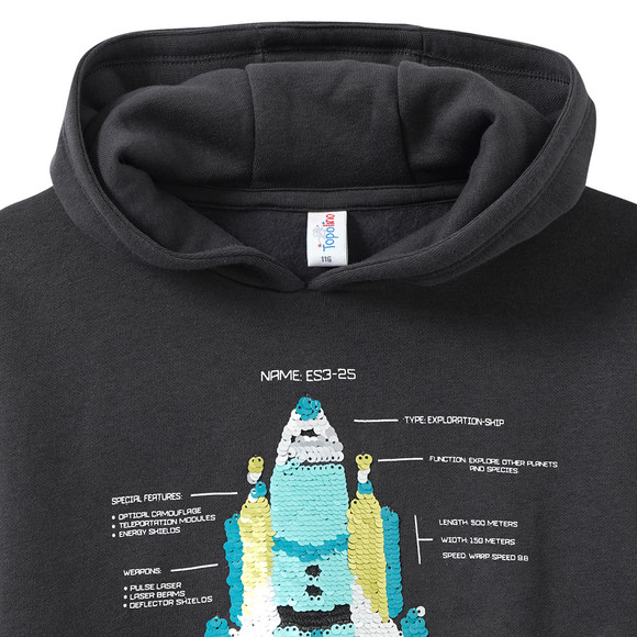 Jungen Hoodie mit Wendepailletten