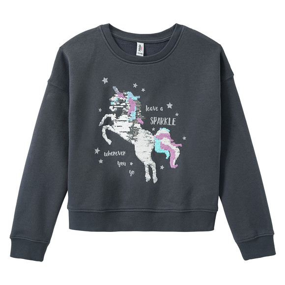 Mädchen Sweatshirt mit Wendepailletten