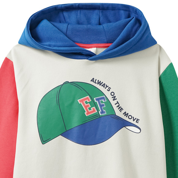 Jungen Hoodie mit Farbteilern
