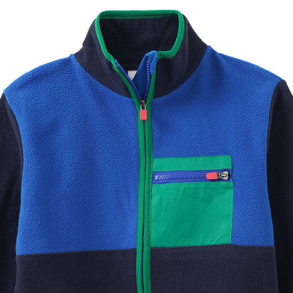 Jongens fleecevest met kleurverdelers