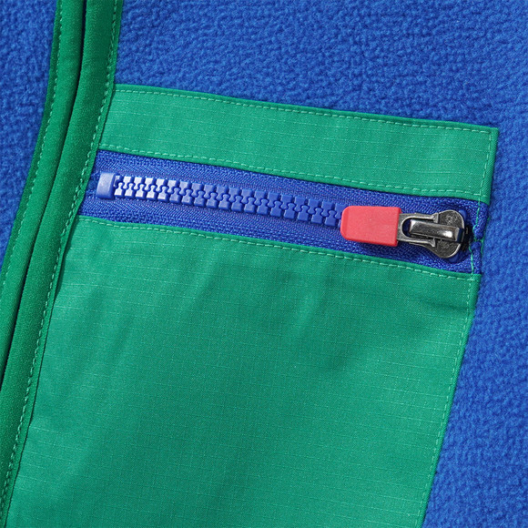 Jongens fleecevest met kleurverdelers