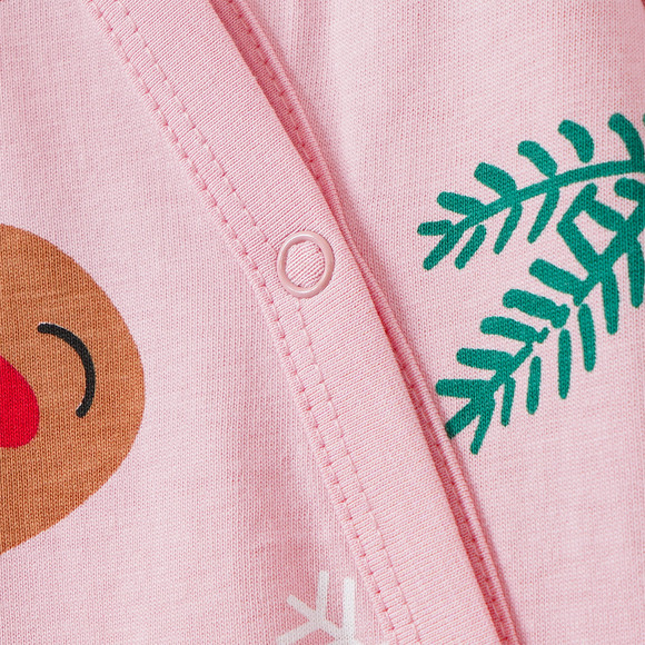 Baby Weihnachtsschlafanzug mit Allover-Print