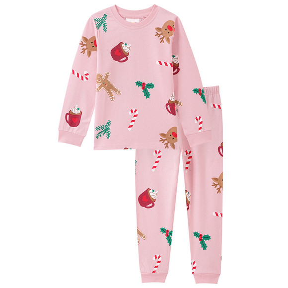 Meisjes' kerstpyjama met prints