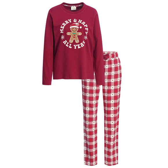 Kerstpyjama Dames met applicatie