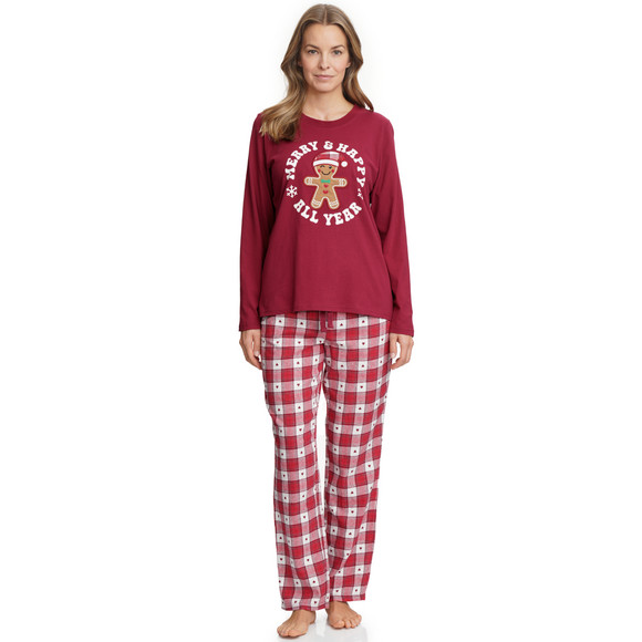 Kerstpyjama Dames met applicatie