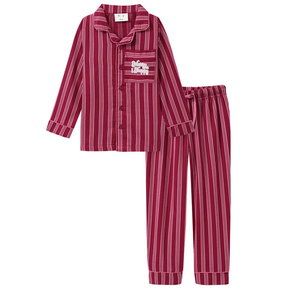 Meisjes' kerstpyjama met strepen