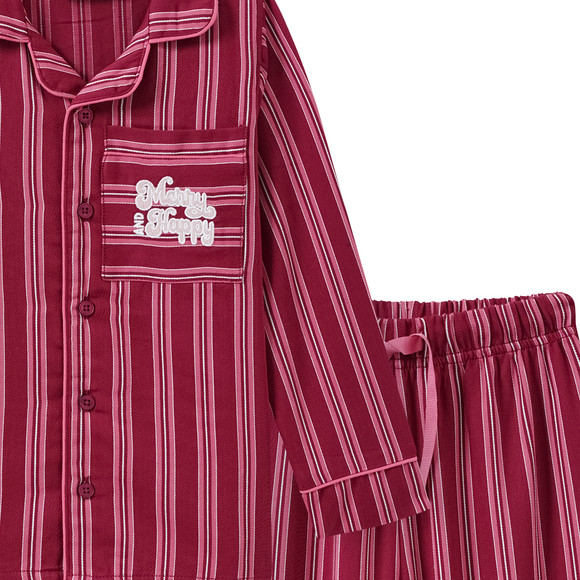 Meisjes' kerstpyjama met strepen