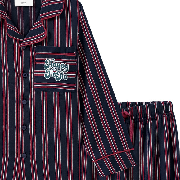 Kerstpyjama jongens met strepen