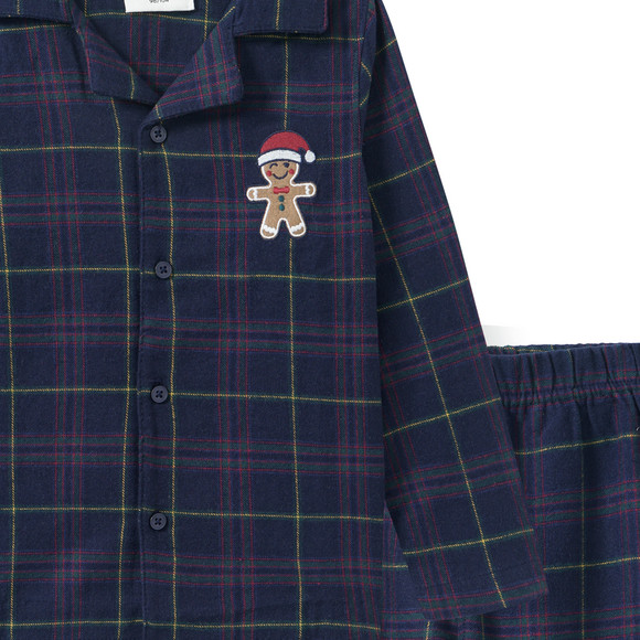 Kerstpyjama met borduursel voor kinderen