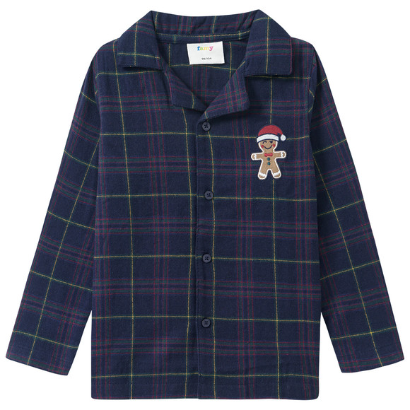 Kerstpyjama met borduursel voor kinderen