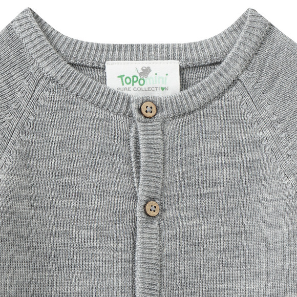 Effen wollen vestje voor pasgeborenen