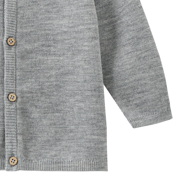 Effen wollen vestje voor pasgeborenen