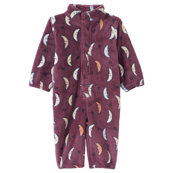 Newborn Fleeceoverall mit Mond-Allover