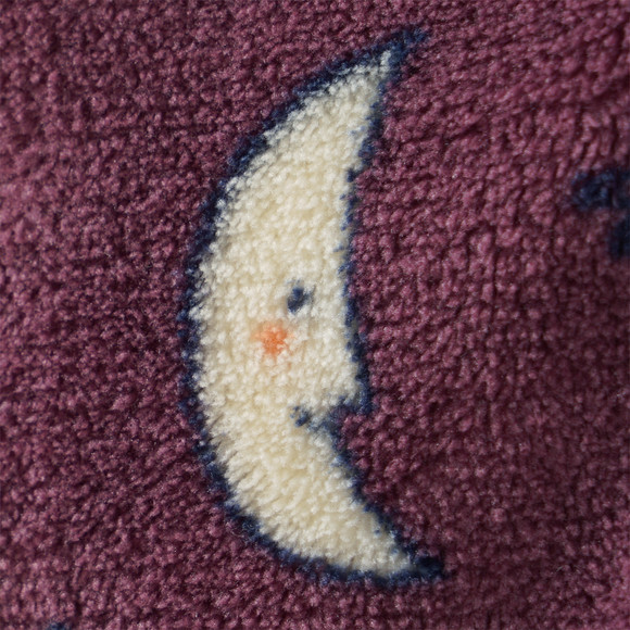 Newborn Fleeceoverall mit Mond-Allover