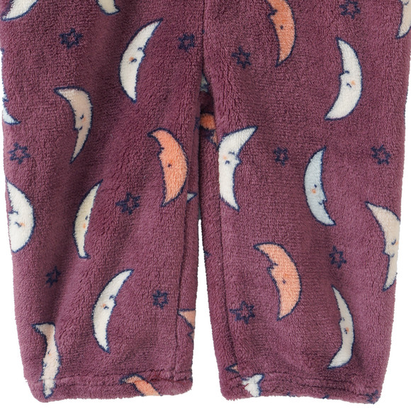 Newborn Fleeceoverall mit Mond-Allover