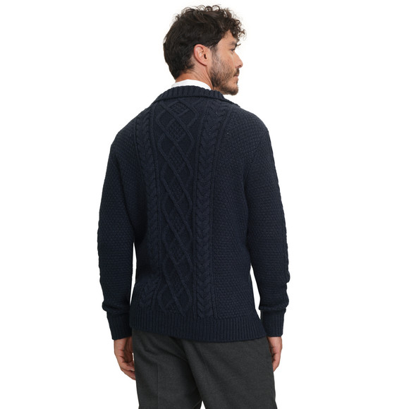 Herren Strickpullover mit Zopf-Muster 