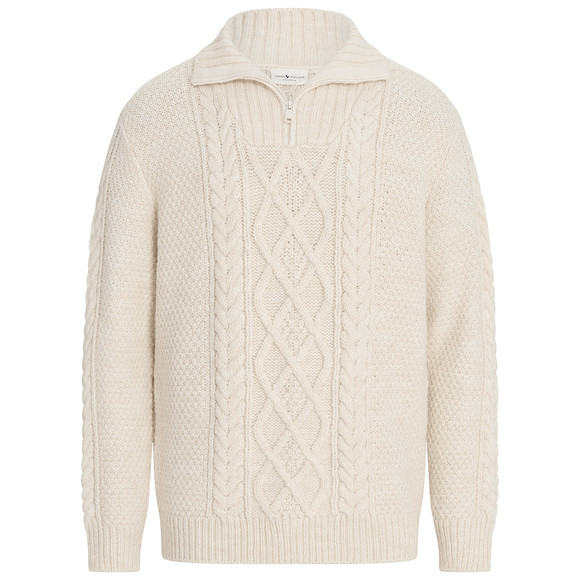 Herren Strickpullover mit Zopf-Muster 