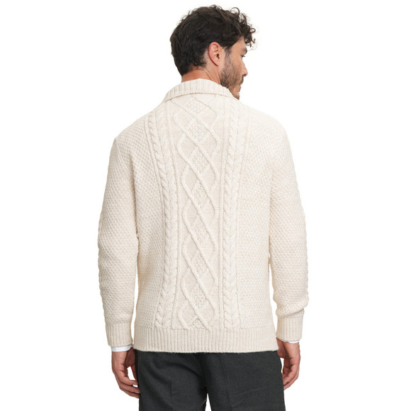 Herren Strickpullover mit Zopf-Muster 