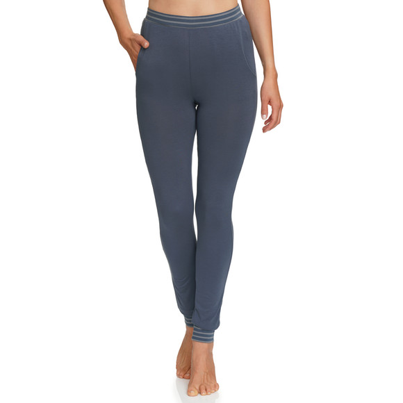 Dames slaapbroek met gestreepte boorden