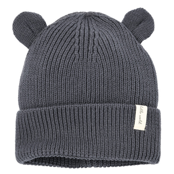 Gebreide babymuts met oren