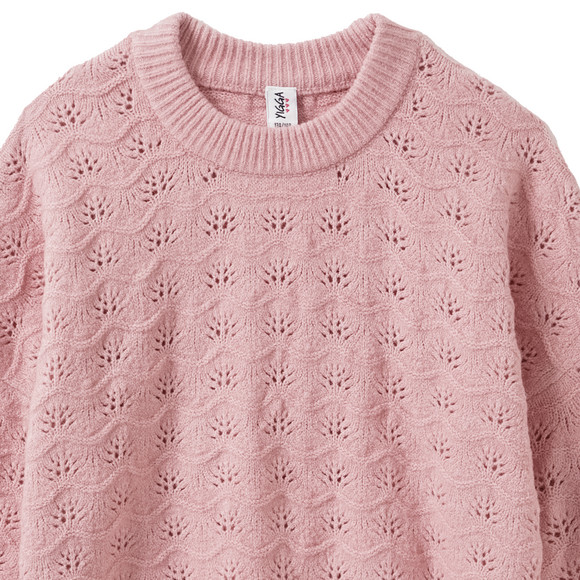 Mädchen Strickpullover mit Strukturmuster