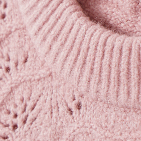 Mädchen Strickpullover mit Strukturmuster