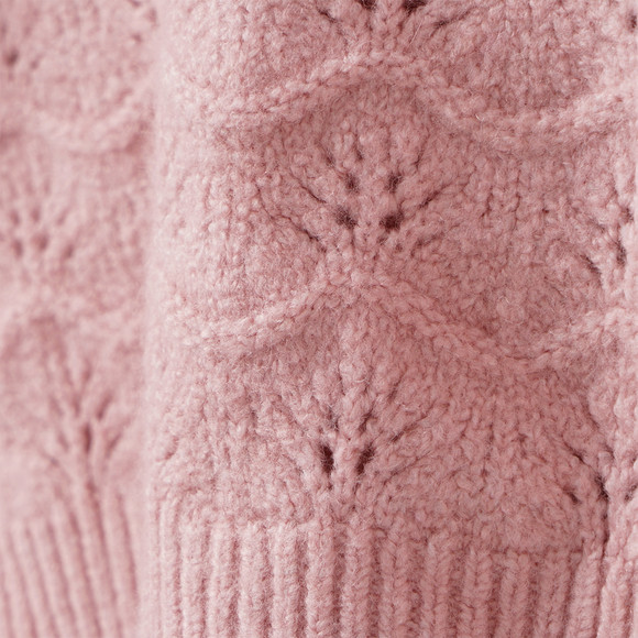 Mädchen Strickpullover mit Strukturmuster