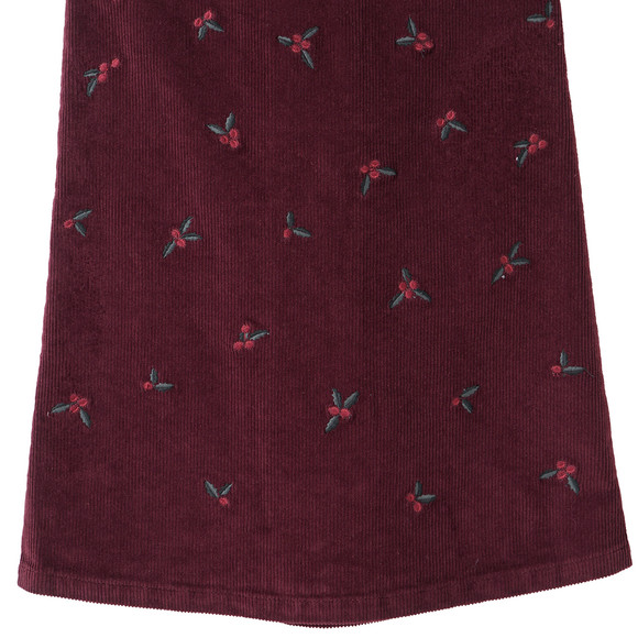 Mädchen Cordkleid mit Stickerei