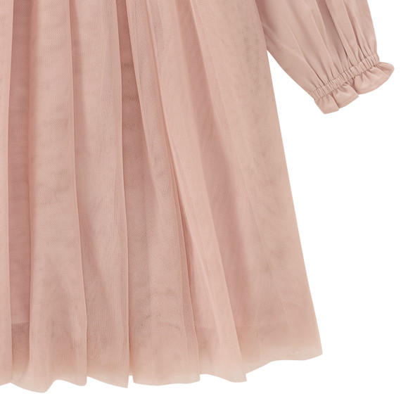 Meisjesjurk van tule met ruches