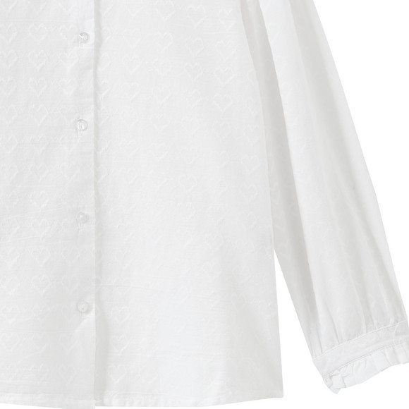 Mädchen Bluse mit Herz-Stickereien