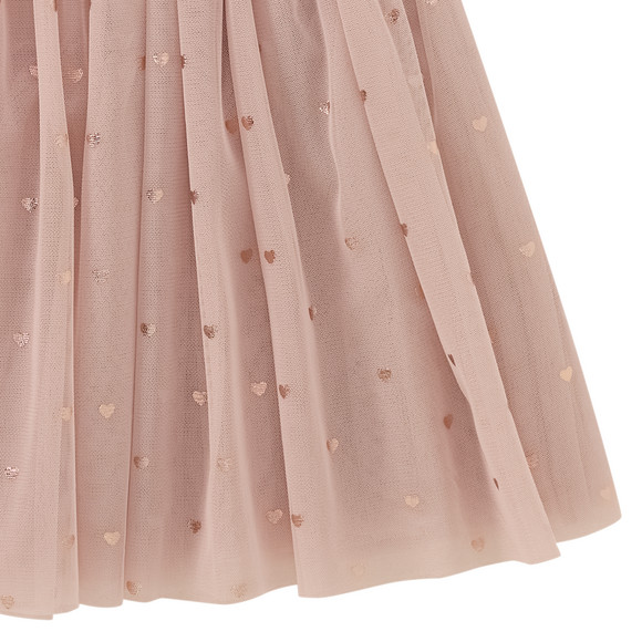 Meisjesrok van tule met bloemenborduursel