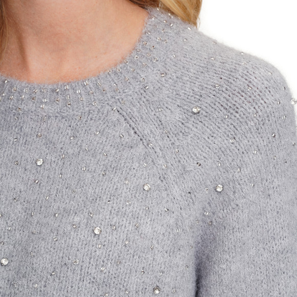 Gebreide trui met strass-steentjes Dames