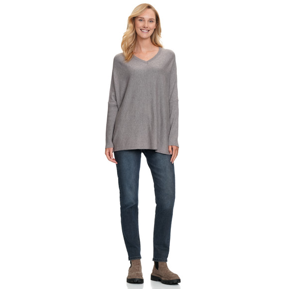 Damen Woll-Pullover mit V-Ausschnitt