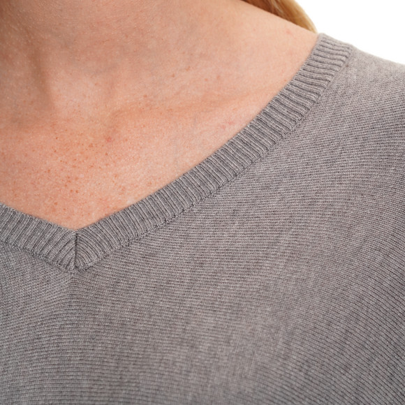 Damen Woll-Pullover mit V-Ausschnitt