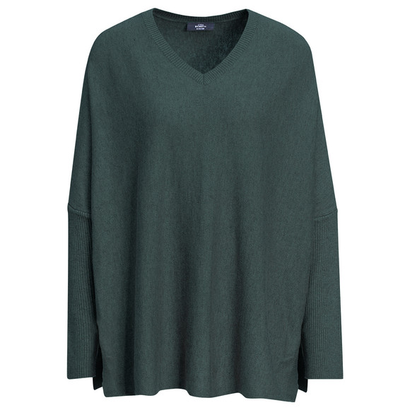 Damen Woll-Pullover mit V-Ausschnitt