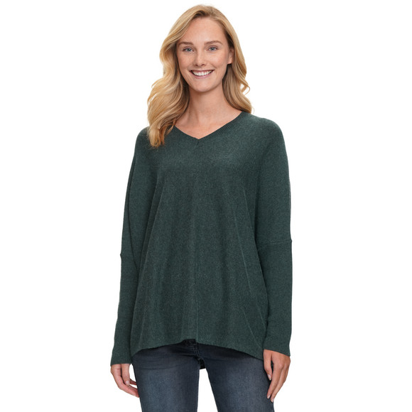 Damen Woll-Pullover mit V-Ausschnitt