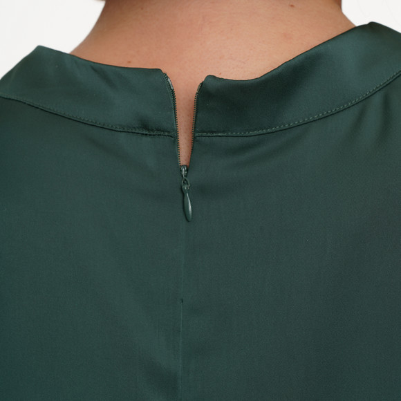 Damesblouse van satijn met plooidetail