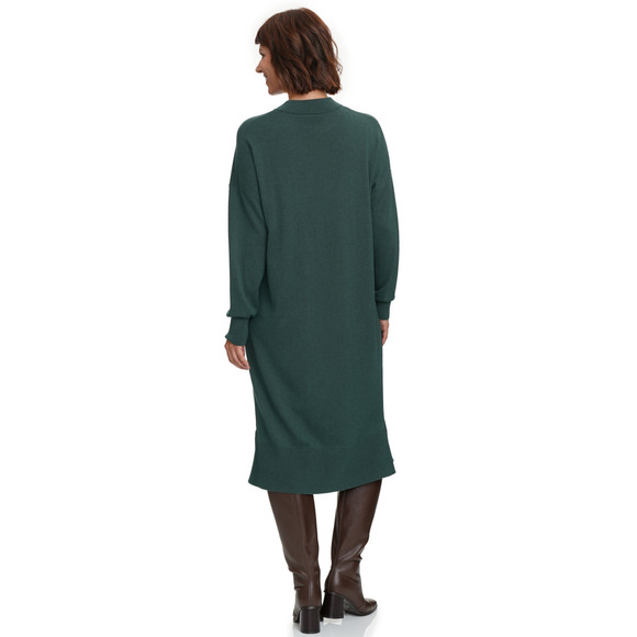 Wollen gebreide damesjurk met lange mouwen