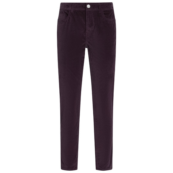 Damen Samthose mit Slim-Fit