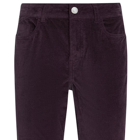 Damen Samthose mit Slim-Fit