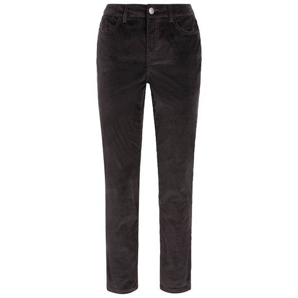 Damen Samthose mit Slim-Fit