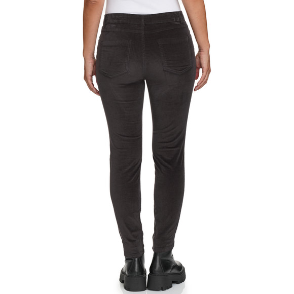 Damen Samthose mit Slim-Fit