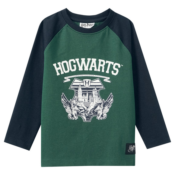 Harry Potter shirt met lange mouwen en print donkergroen / donkerblauw