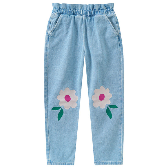 Mädchen Jeans mit Paperbag-Bund