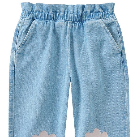 Mädchen Jeans mit Paperbag-Bund