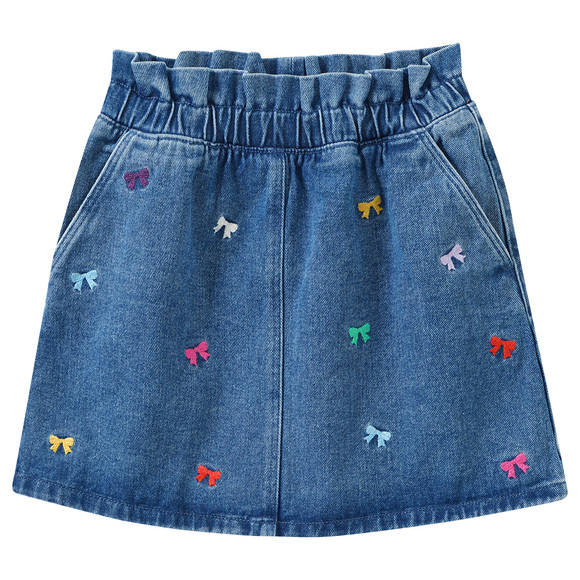 Mädchen Jeansrock mit Stickerei