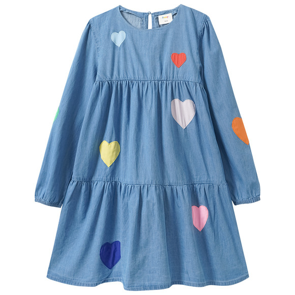 Mädchen Kleid im Denim-Look